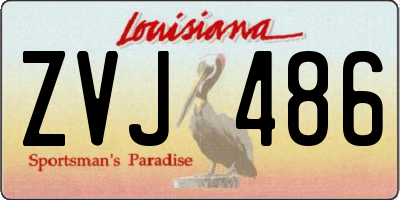 LA license plate ZVJ486