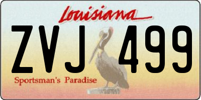 LA license plate ZVJ499