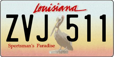 LA license plate ZVJ511