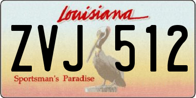 LA license plate ZVJ512