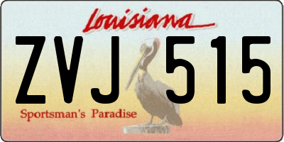 LA license plate ZVJ515