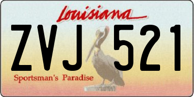 LA license plate ZVJ521