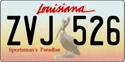 LA license plate ZVJ526