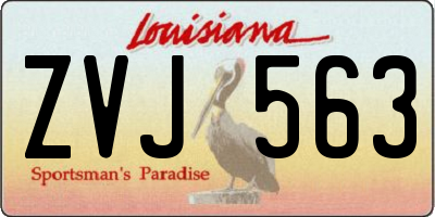 LA license plate ZVJ563