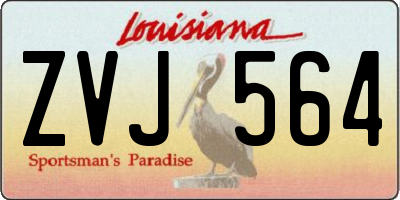 LA license plate ZVJ564