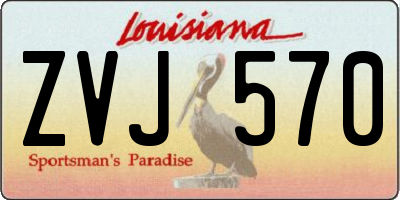 LA license plate ZVJ570