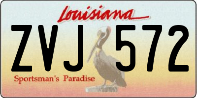 LA license plate ZVJ572