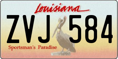 LA license plate ZVJ584