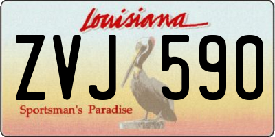 LA license plate ZVJ590