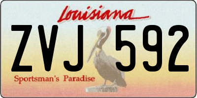 LA license plate ZVJ592