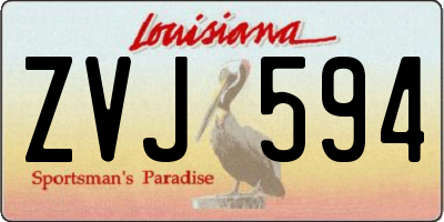 LA license plate ZVJ594