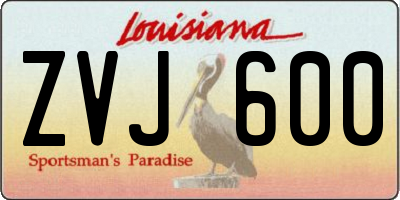 LA license plate ZVJ600