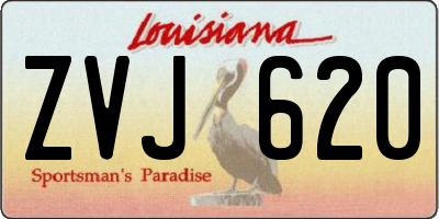LA license plate ZVJ620