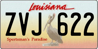 LA license plate ZVJ622