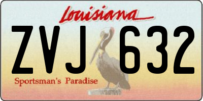 LA license plate ZVJ632