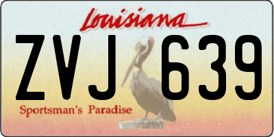 LA license plate ZVJ639