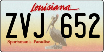 LA license plate ZVJ652