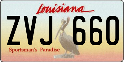 LA license plate ZVJ660