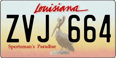 LA license plate ZVJ664