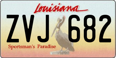 LA license plate ZVJ682