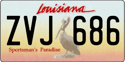 LA license plate ZVJ686