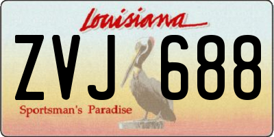 LA license plate ZVJ688