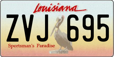 LA license plate ZVJ695