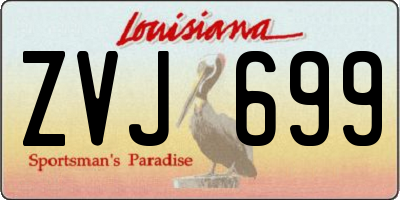 LA license plate ZVJ699