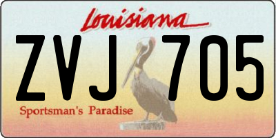 LA license plate ZVJ705