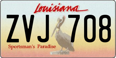 LA license plate ZVJ708