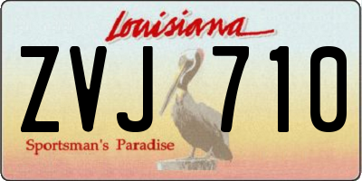 LA license plate ZVJ710