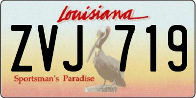 LA license plate ZVJ719