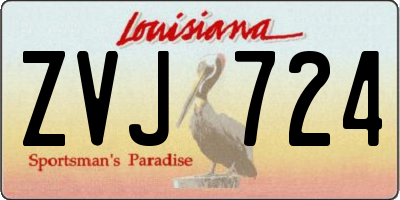 LA license plate ZVJ724