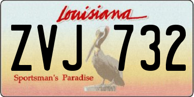 LA license plate ZVJ732