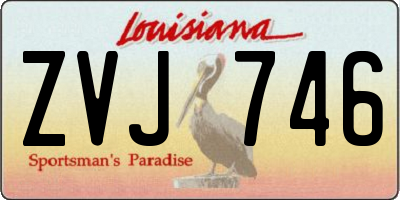 LA license plate ZVJ746