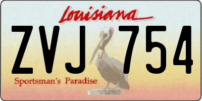 LA license plate ZVJ754