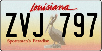 LA license plate ZVJ797