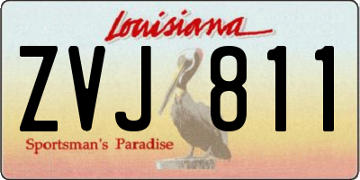 LA license plate ZVJ811