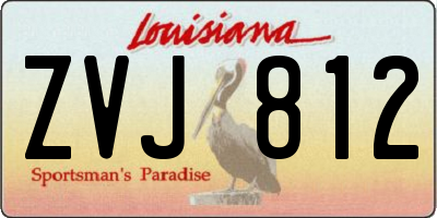 LA license plate ZVJ812