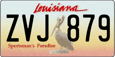 LA license plate ZVJ879