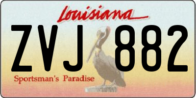 LA license plate ZVJ882