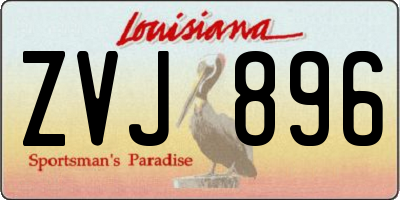 LA license plate ZVJ896