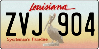 LA license plate ZVJ904