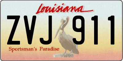 LA license plate ZVJ911