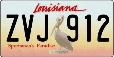 LA license plate ZVJ912