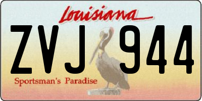 LA license plate ZVJ944