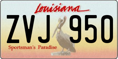 LA license plate ZVJ950