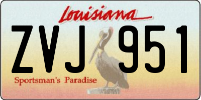 LA license plate ZVJ951