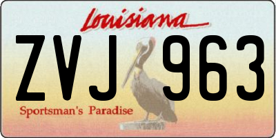 LA license plate ZVJ963