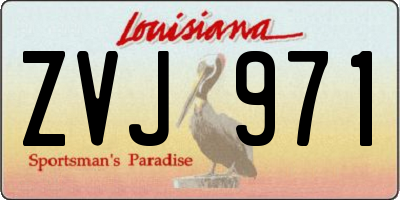 LA license plate ZVJ971